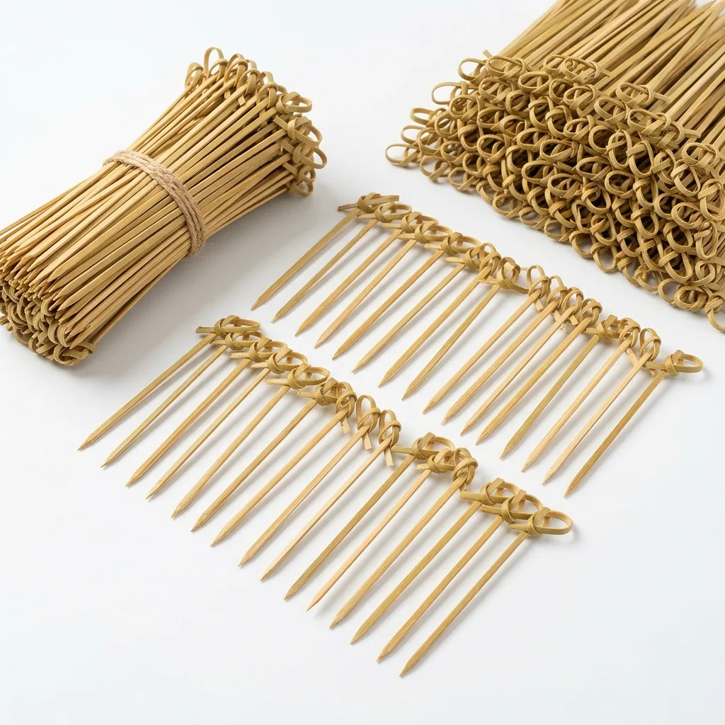 Decorative Bamboo Picks for Food and Drink Service