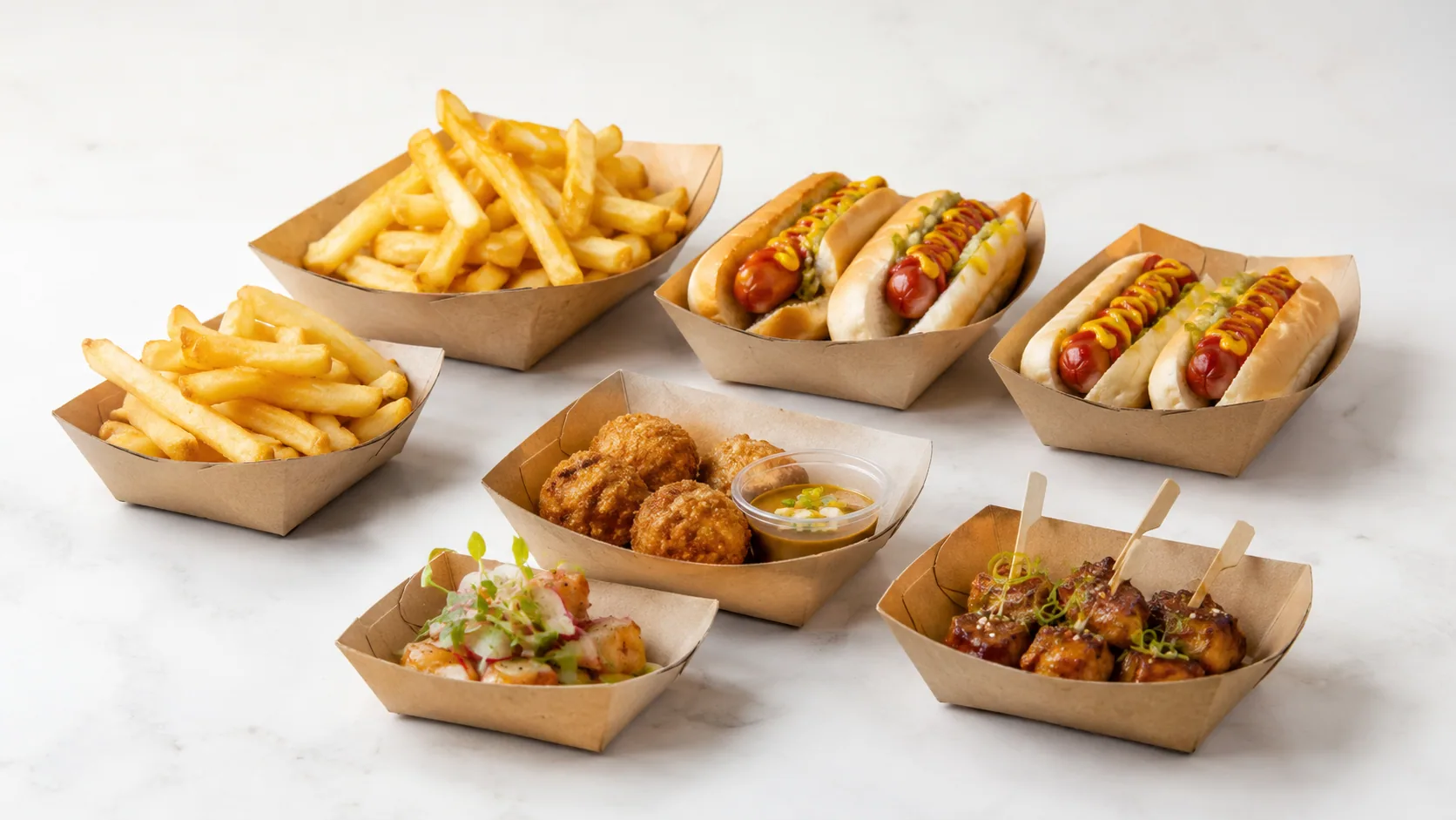 Small Snack Paper Boats: 4oz / 6oz