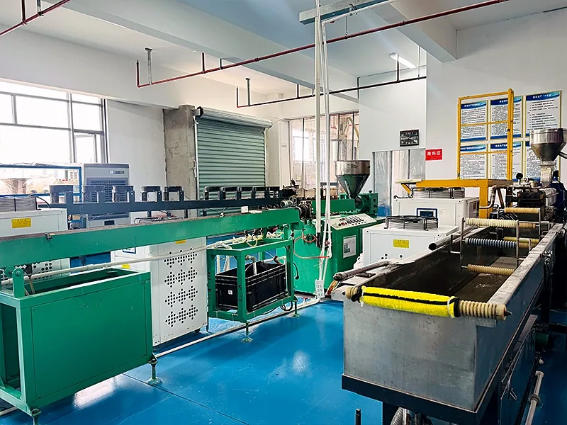 Straw extrusion and cooling production line