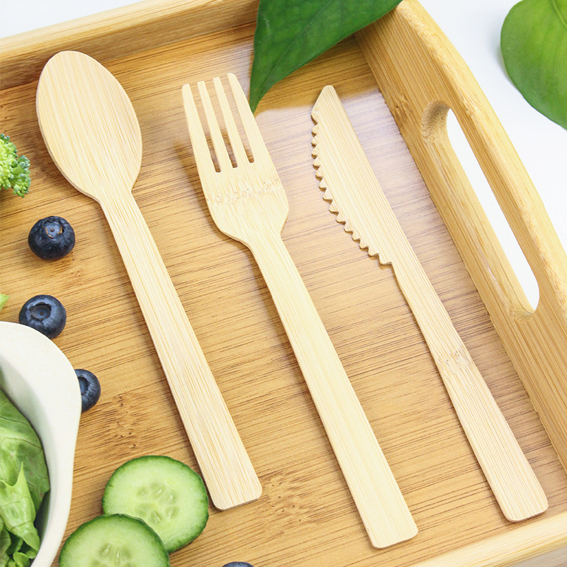 Customized Disposable Bamboo Cutlery Set 