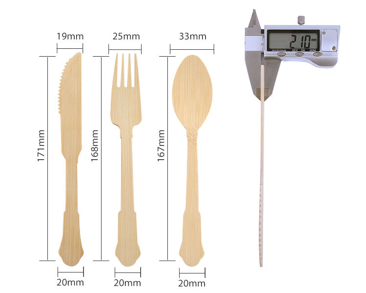 Customized Disposable Bamboo Cutlery Set  - view 3
