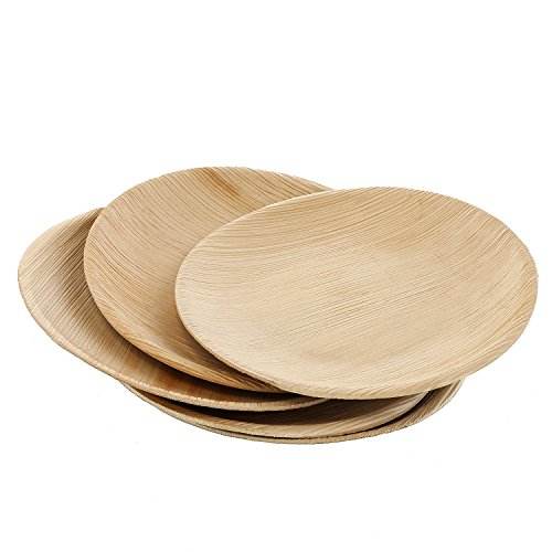 Disposable Wooden Round Plates - view 3