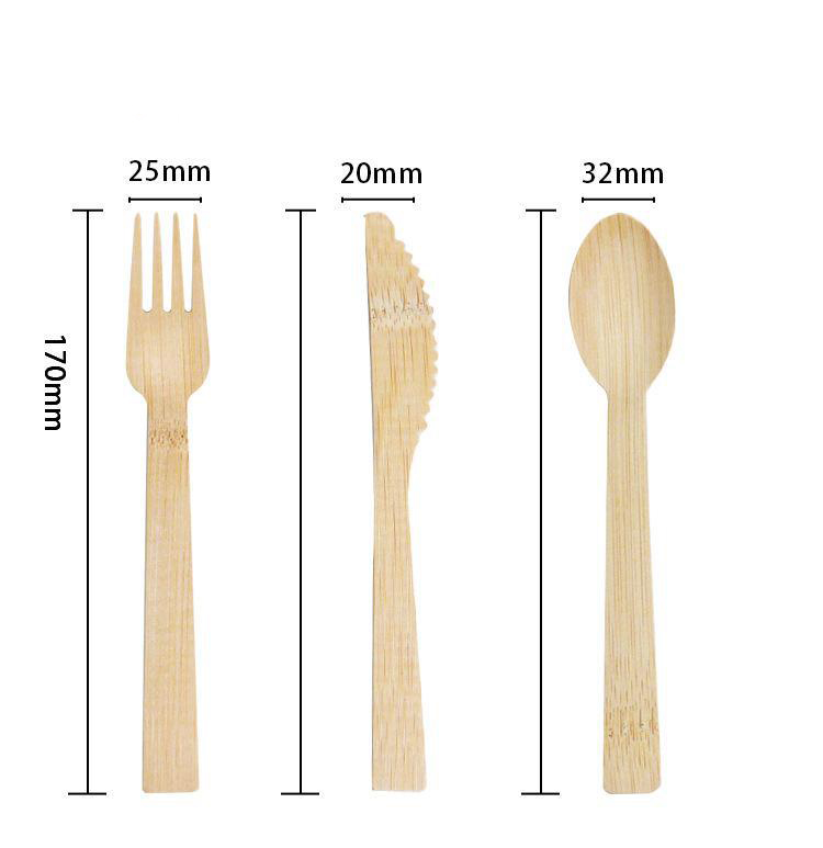 Disposable Bamboo Cutlery Set-170mm - view 5