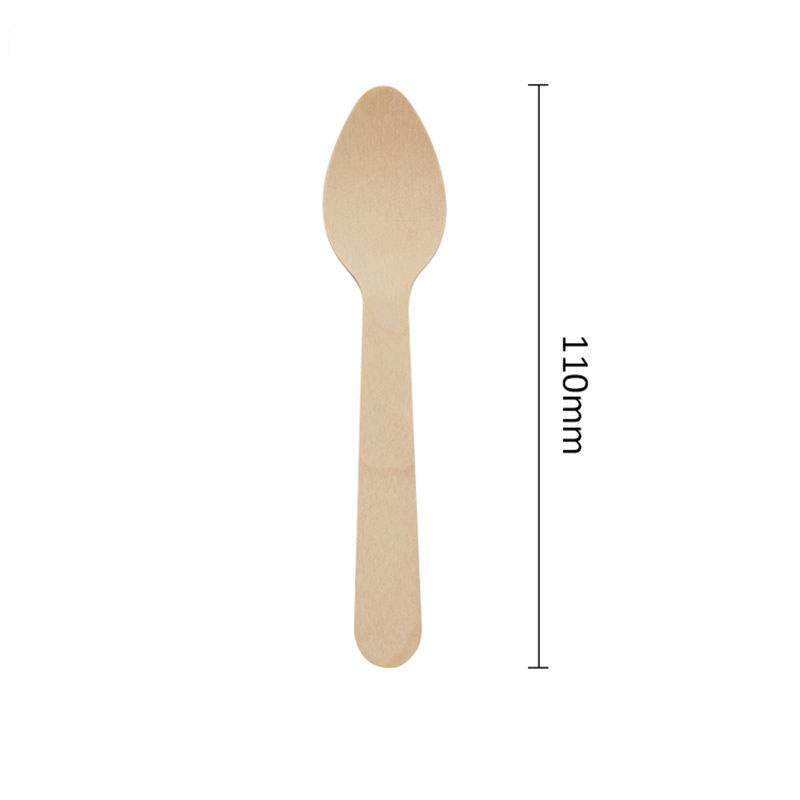 Disposable Wooden Spoon All Sizes - 4