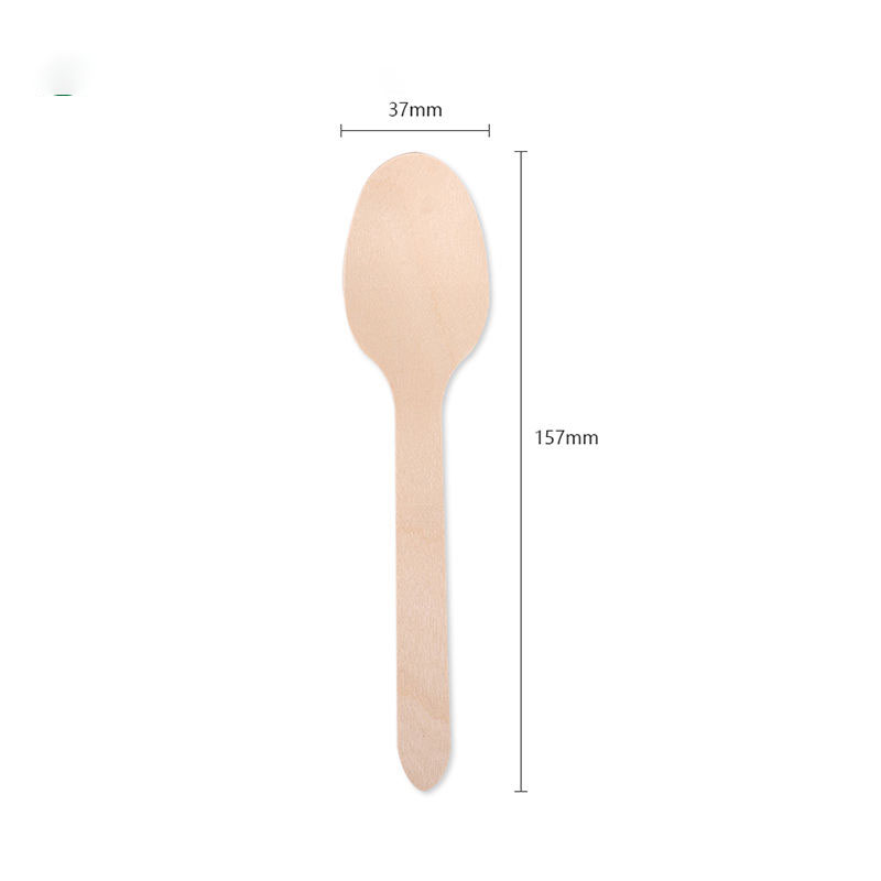 Disposable Wooden Spoon All Sizes - 7