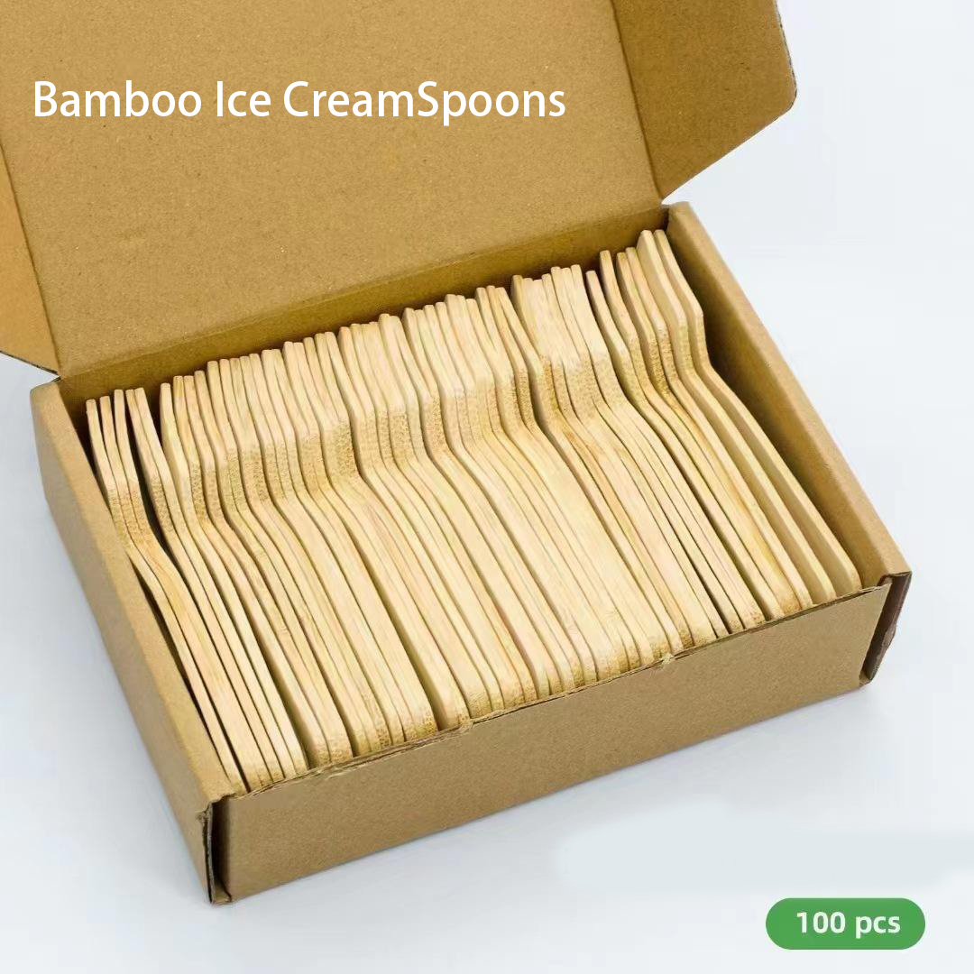 Mini Bamboo Ice Cream Spoons - view 5