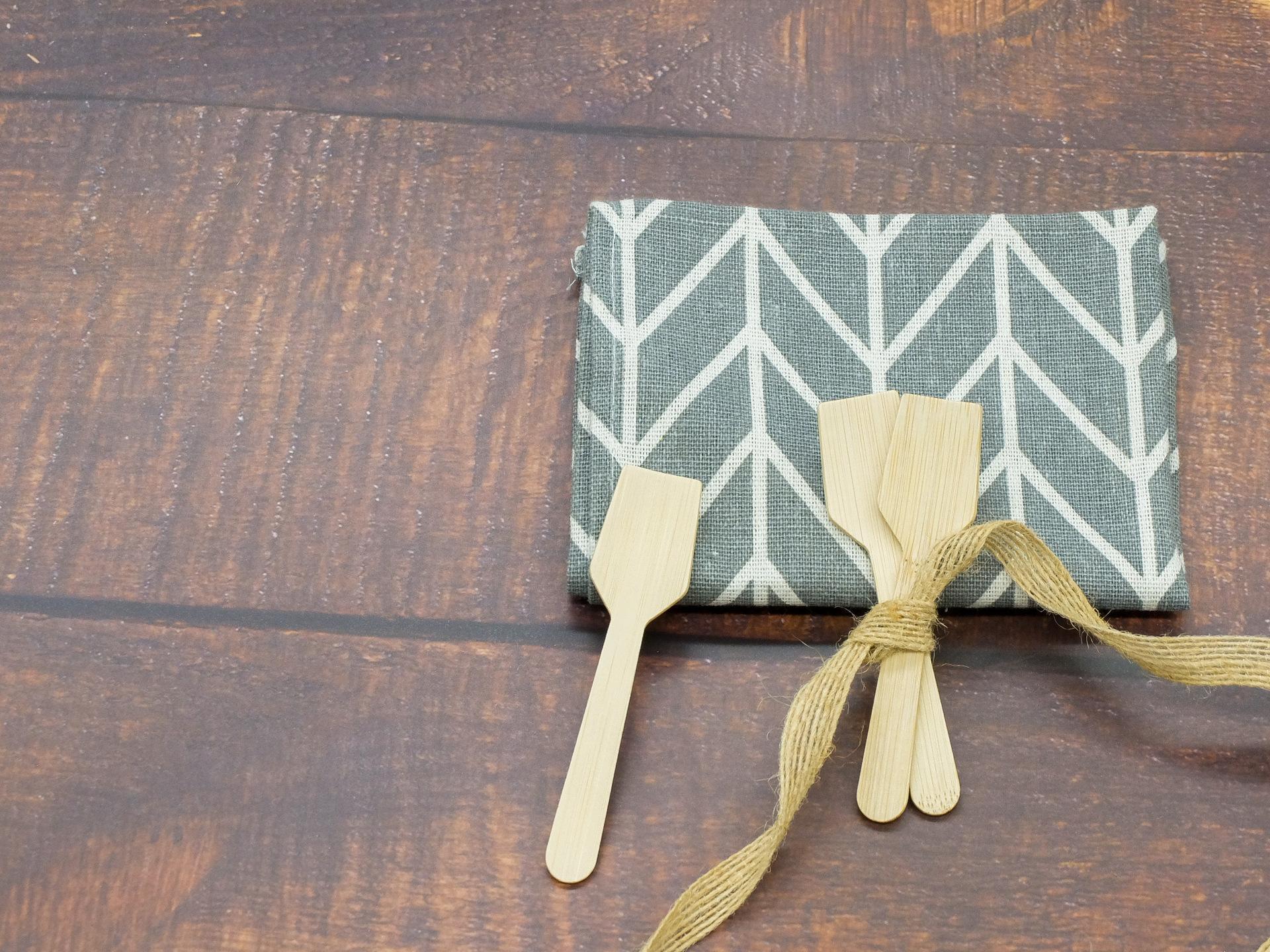 Mini Bamboo Ice Cream Spoons - view 6