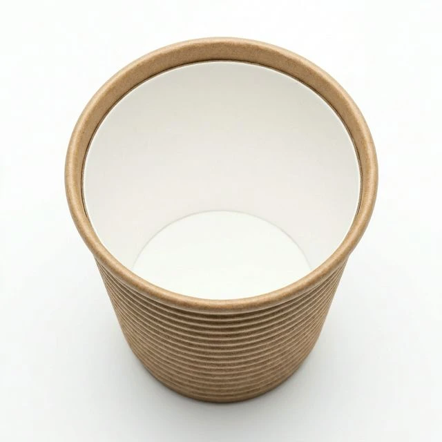 8oz Double Wall Kraft Paper Coffee Cup - 2