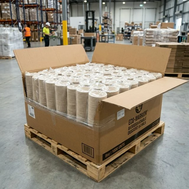 8oz Eco-Friendly Bagasse Dessert Bowl - 3