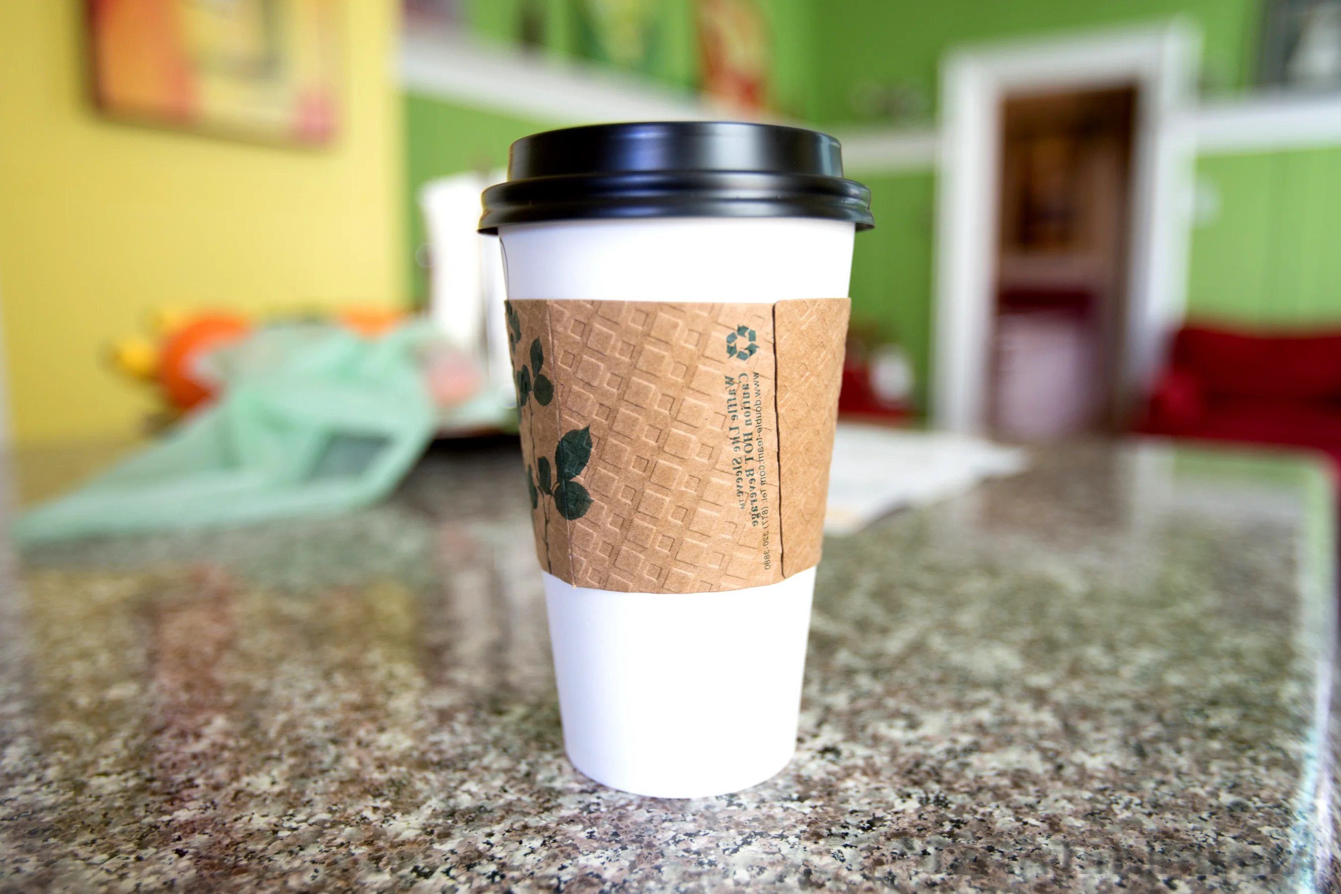 Custom Printed Kraft Paper Coffee Cup Sleeves - 2