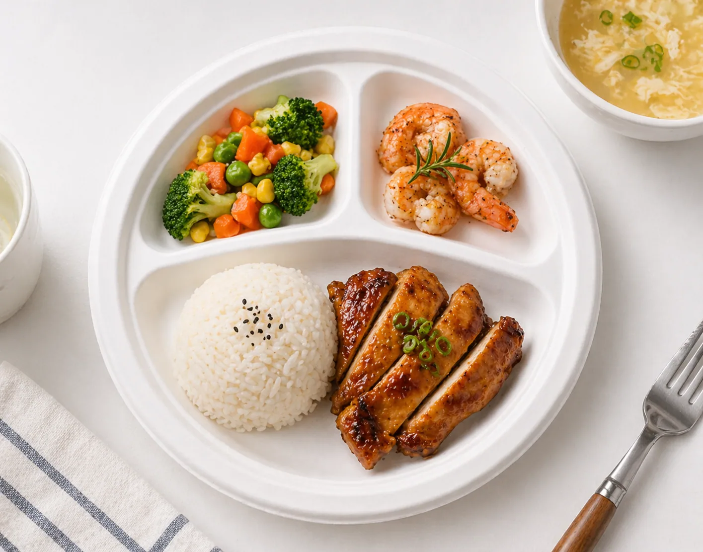 Compartment Bagasse Plates 