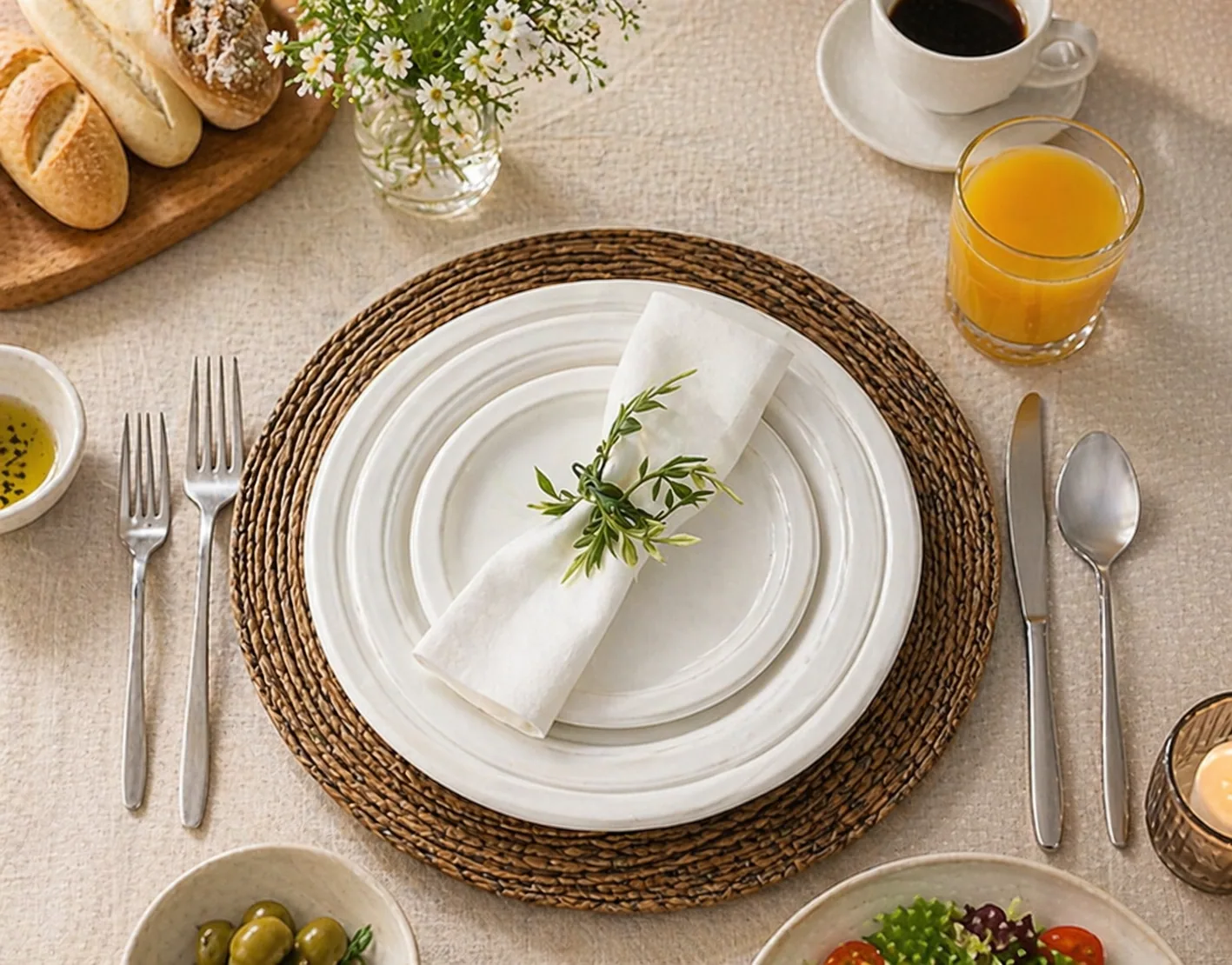 Round Bagasse Plates with Wide Rim (Heavy-Duty)