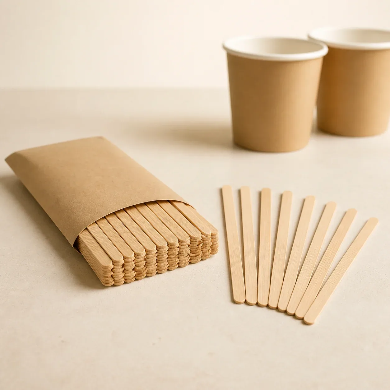 Bamboo Coffee Stirrer 110 × 5 × 1 mm