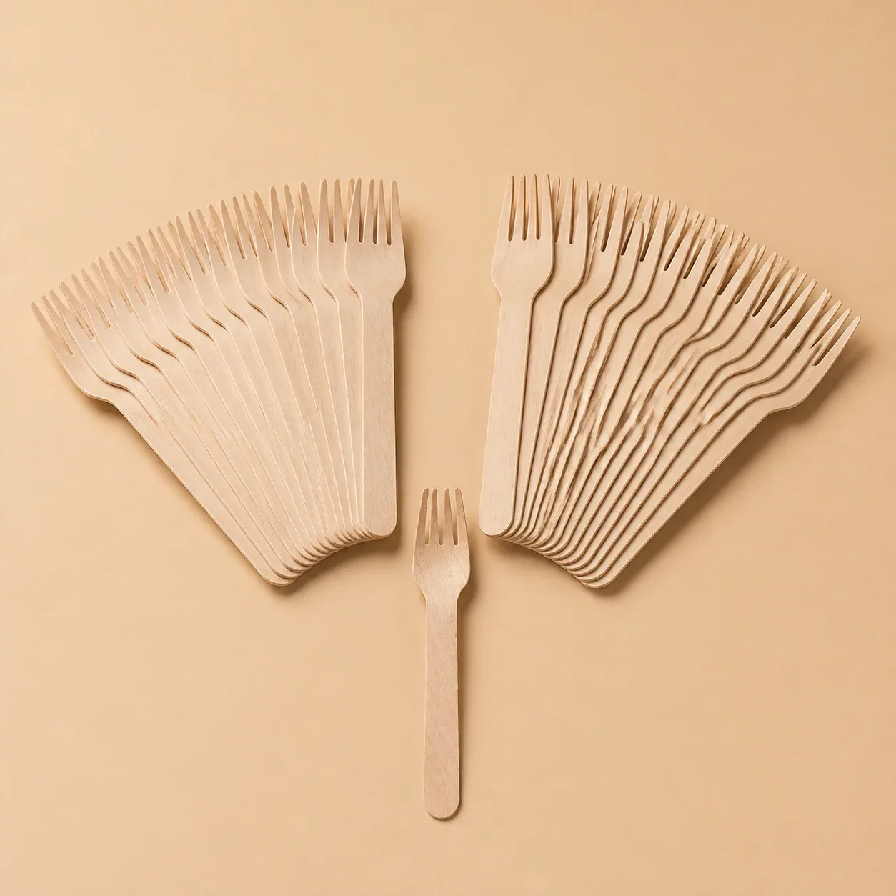 Disposable Wooden Flat Fork-117mm 