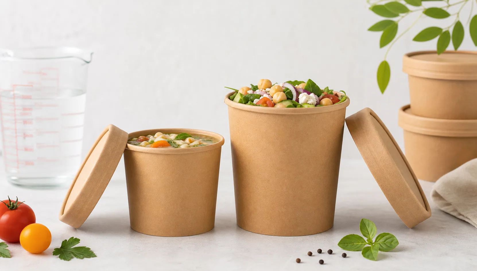 pint vs quart containers chart for 16 oz and 32 oz takeout food packaging