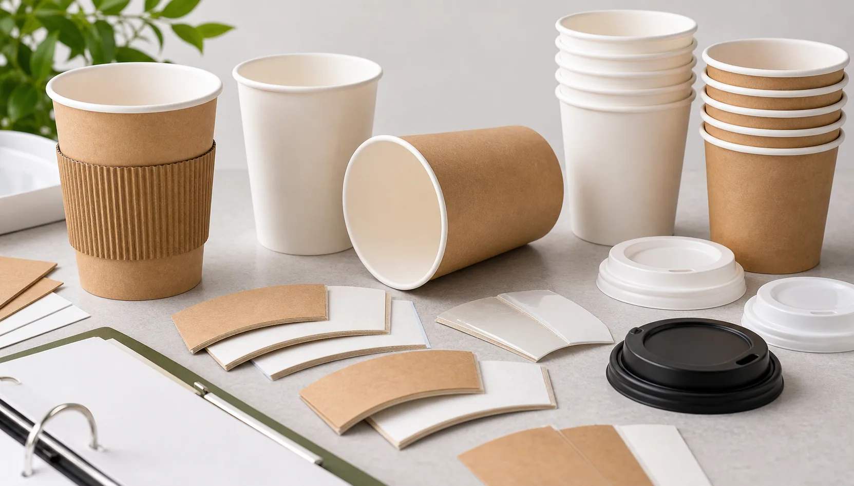paper cup materials and coatings guide for PE PLA aqueous and PFAS-free paper cups with lids