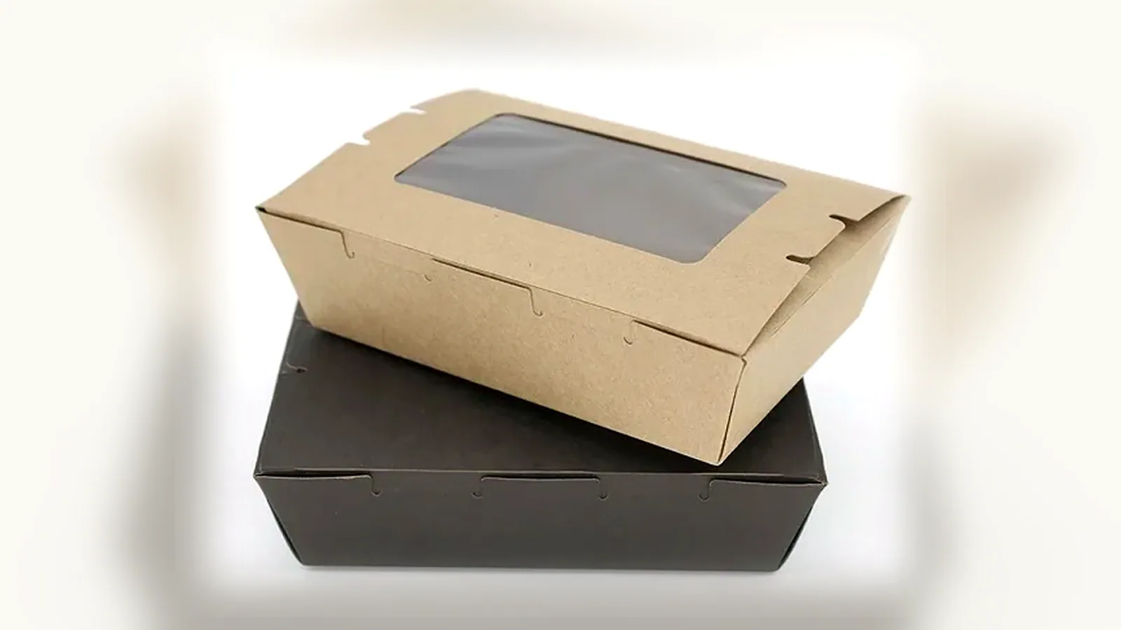 TOGO kraft takeaway box wholesale product image with window and lid options