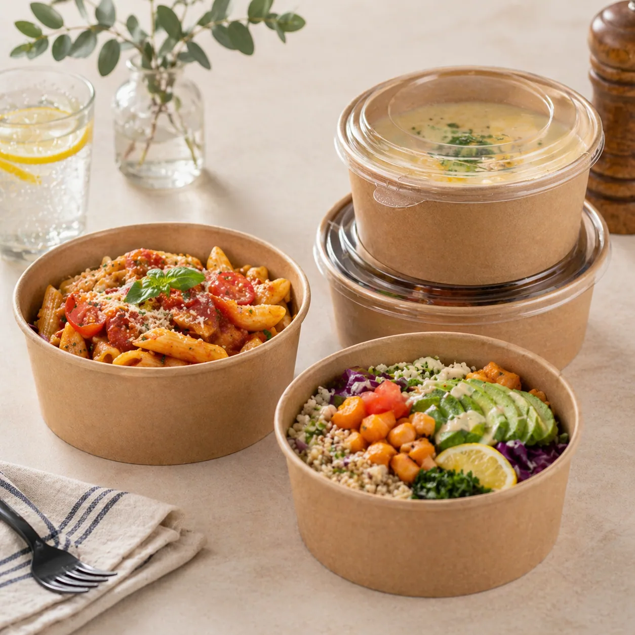 Round Paper Bowls Wholesale