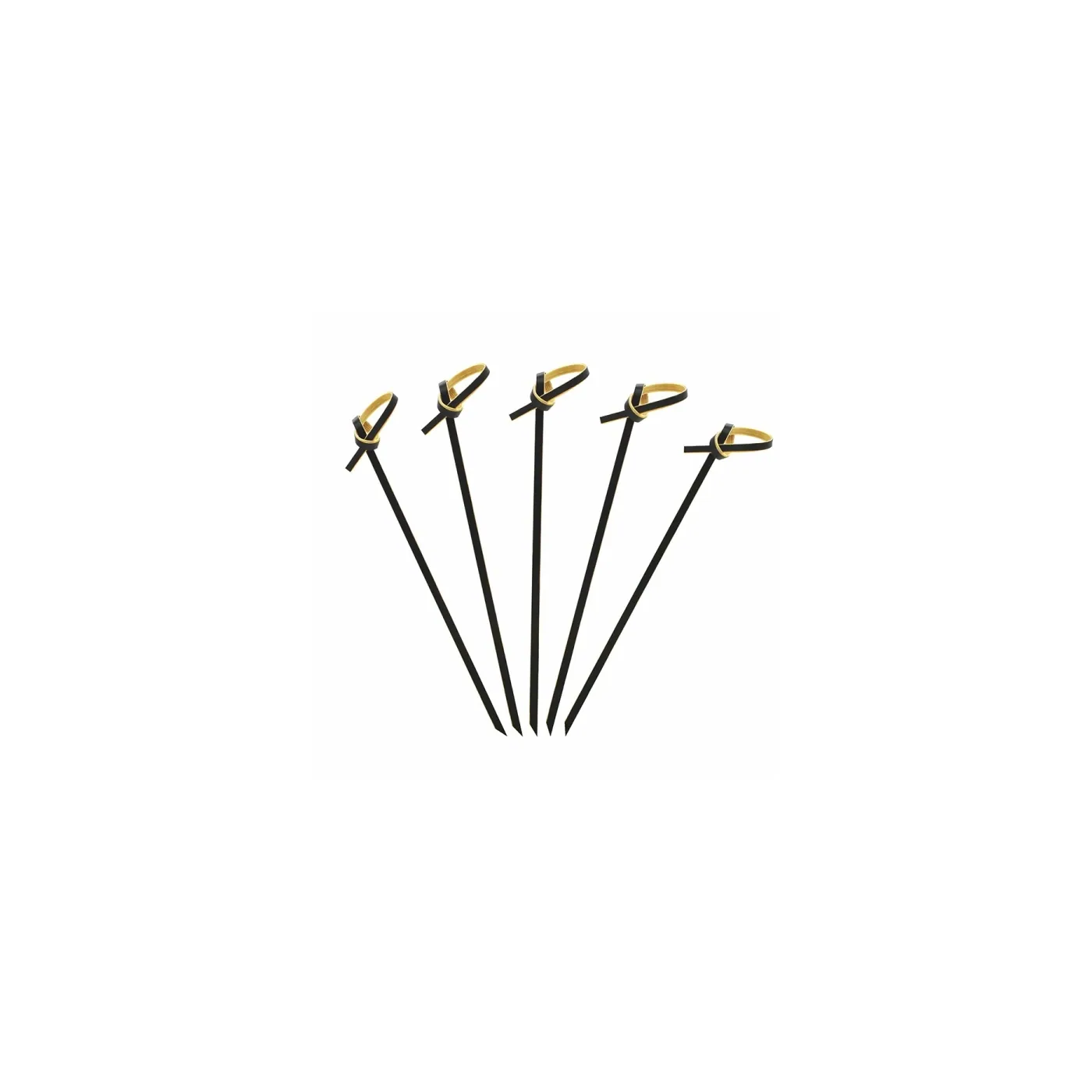 Disposable Black Bamboo Knotted Pick 5.9 inch