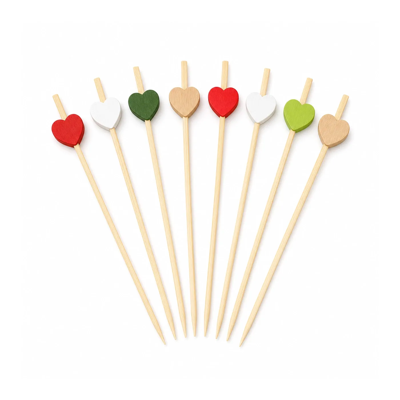Disposable Colored Heart Pick 5.9 inch