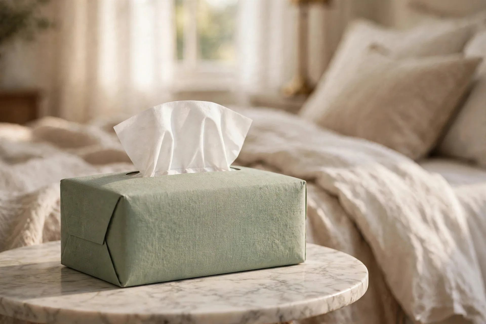 Sleeve-style custom tissue box with refill pack