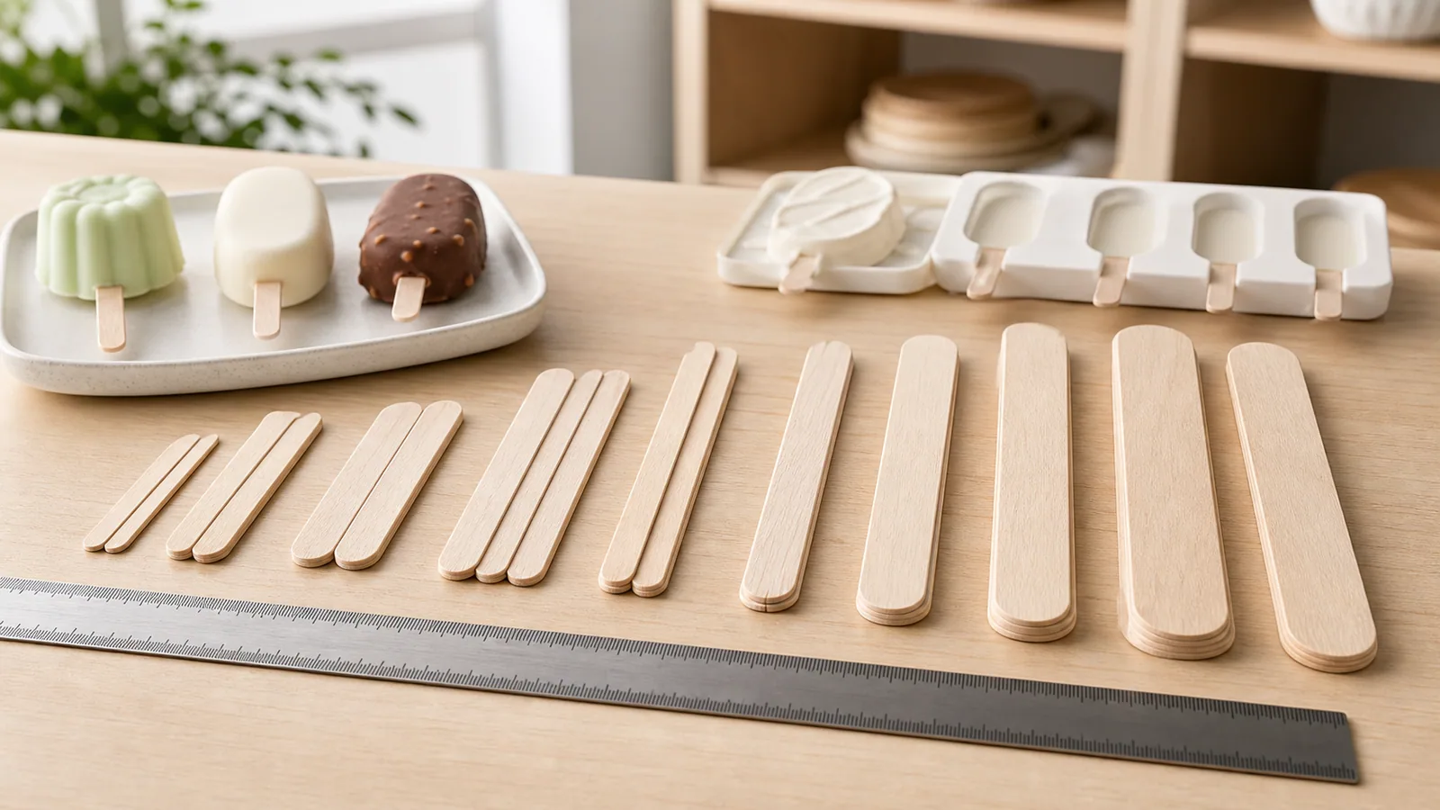 standard popsicle stick size guide for wooden ice cream sticks