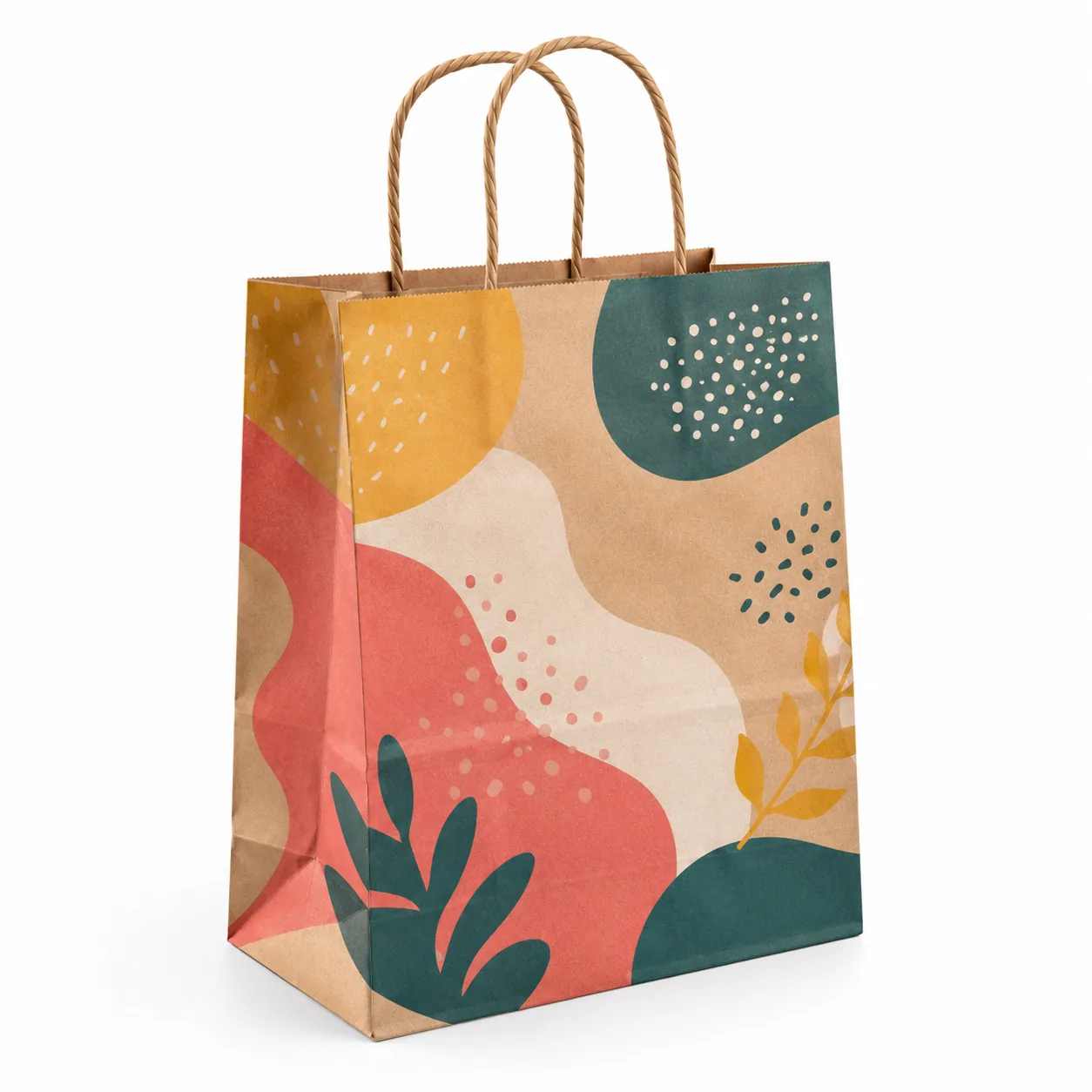 Handle kraft paper bag product view