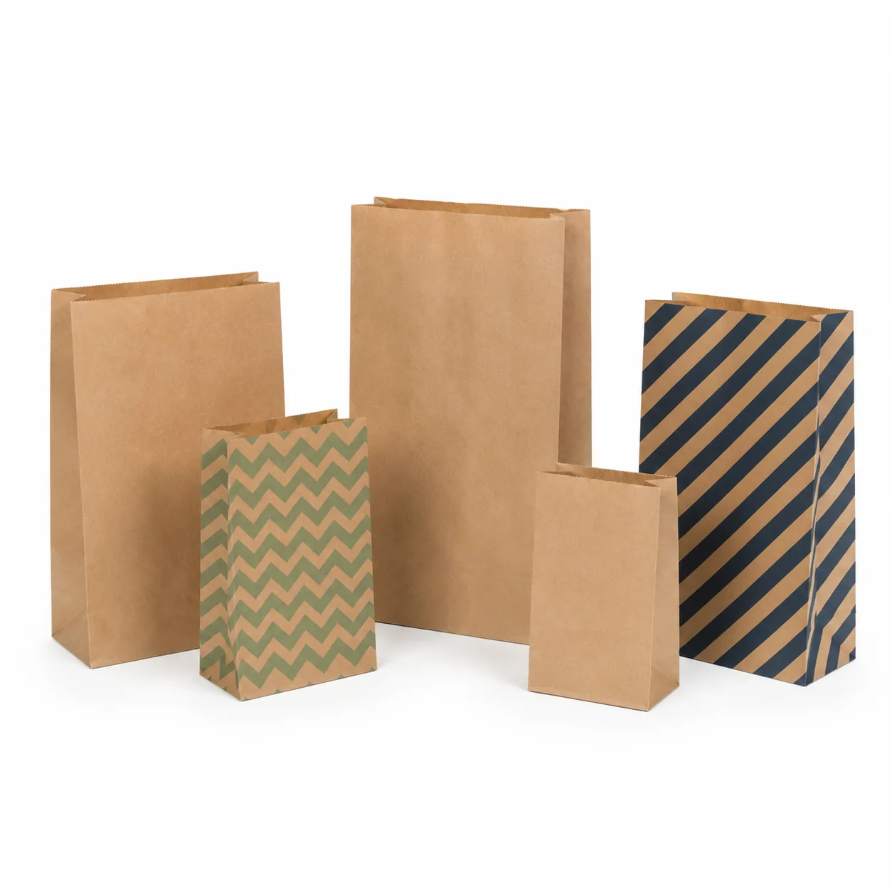 Kraft paper bag no-handle specifications