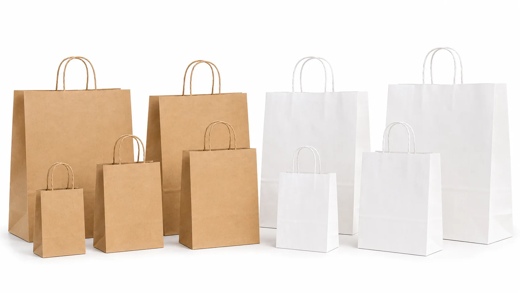 Kraft paper bag with handle specifications