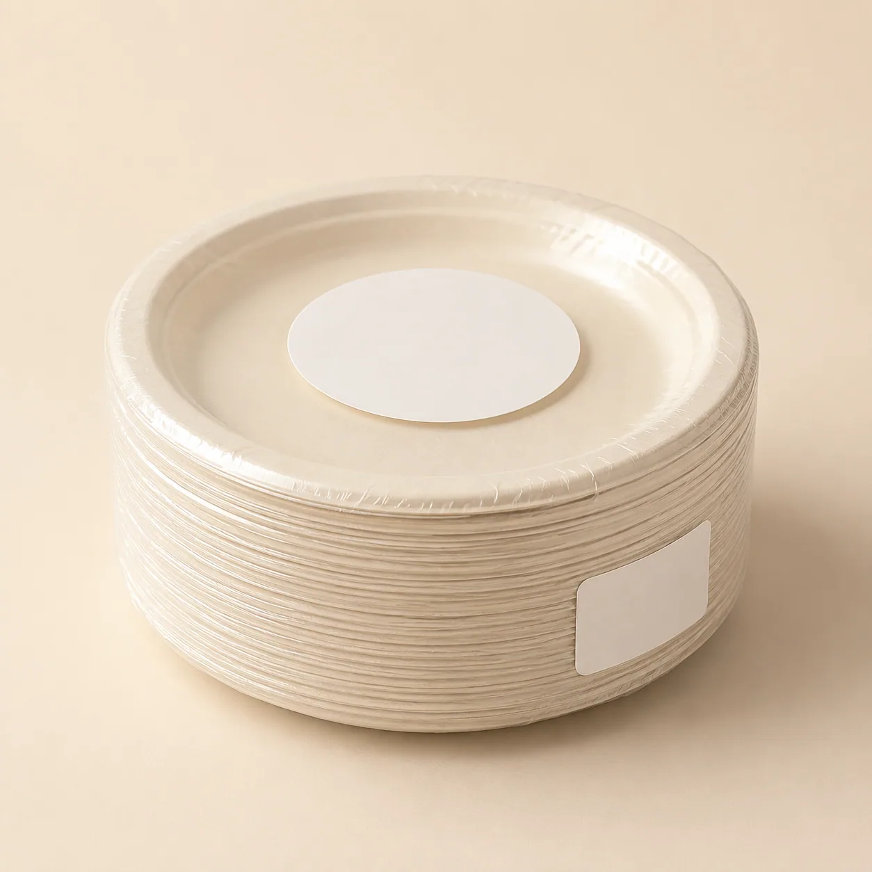 Shrink wrap pack with label or sticker