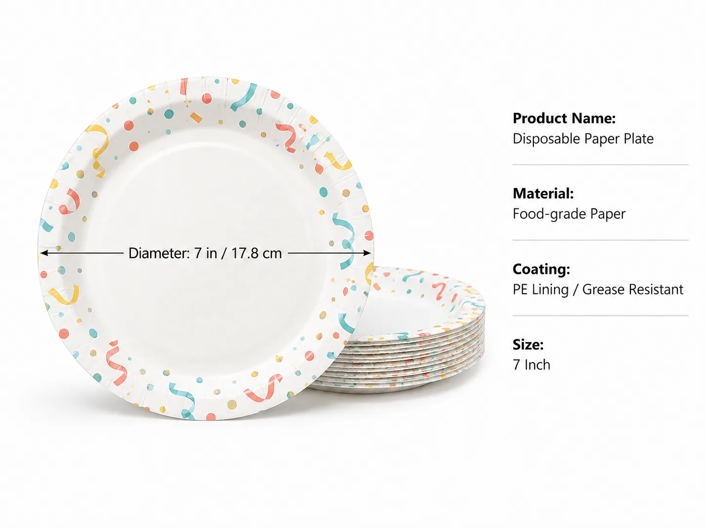 6 inch and small paper plate options