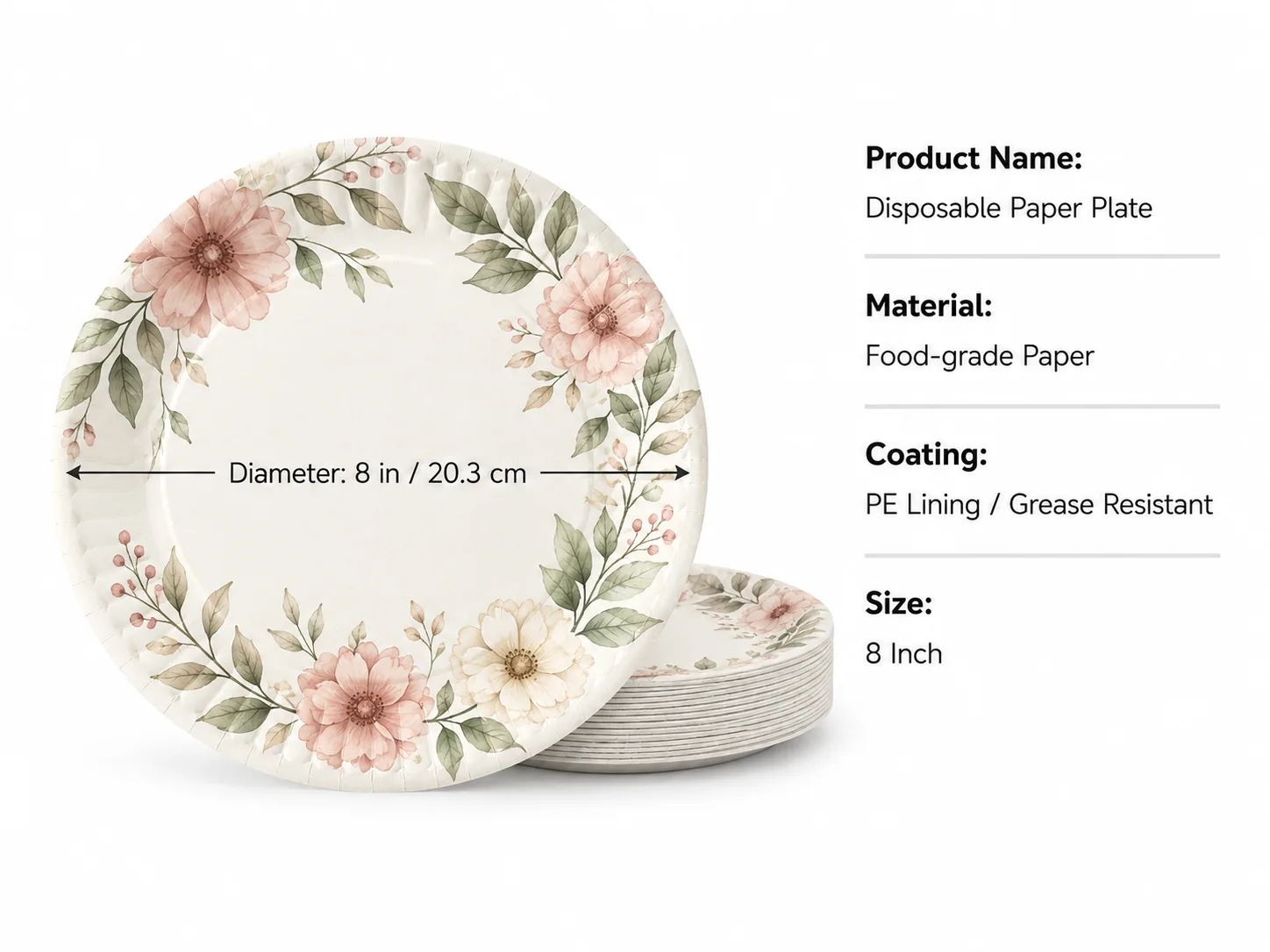 Medium paper plate options