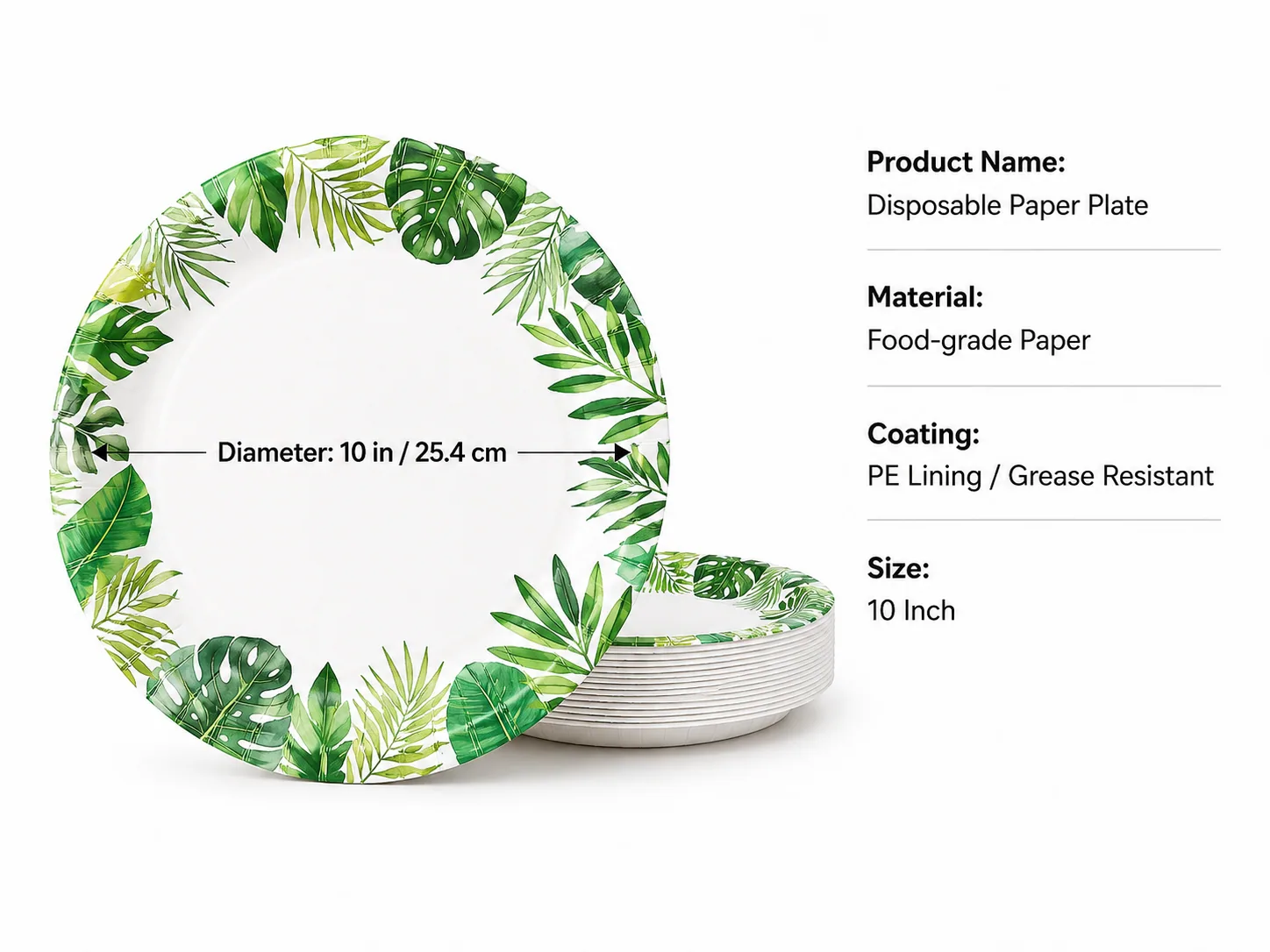 Custom printed paper plate options