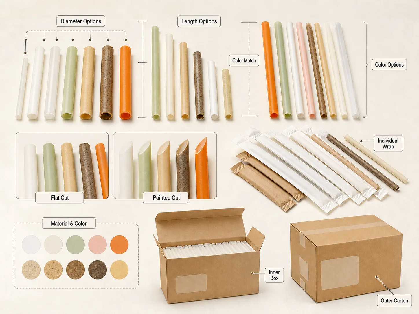 Customize Your PLA Biodegradable Straws