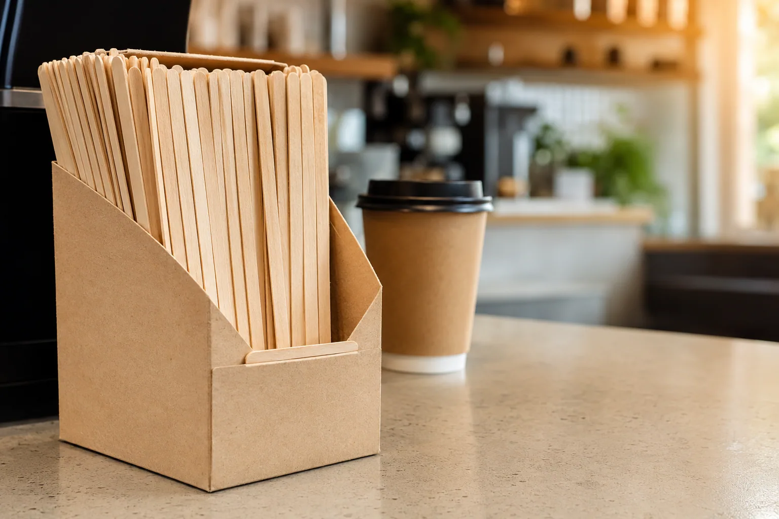Wooden Coffee Stirrers for Coffee Shops, Hotels and Offices