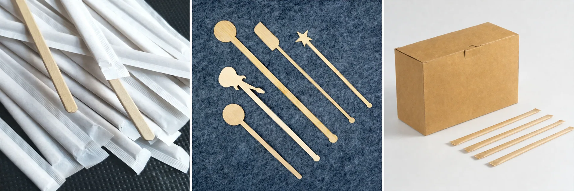 Custom Wooden Coffee Stirrers with Logo and Private-Label Packaging
