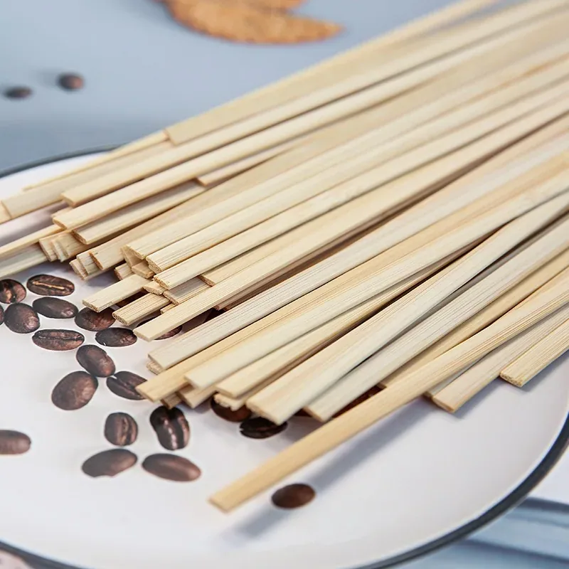 Bamboo coffee stirrers for hotels cafes and bars