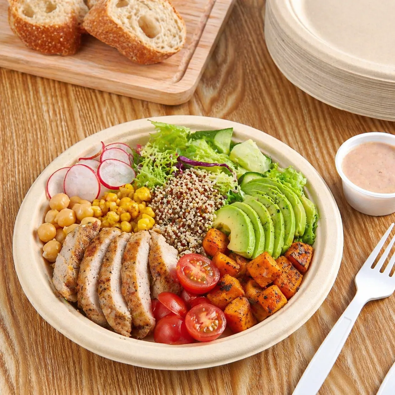 Wholesale Bagasse Plates for Catering, Takeaway, Events, and Foodservice