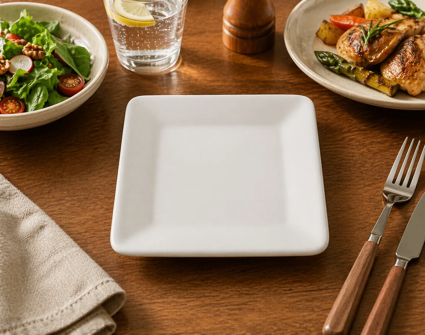 Wholesale Square Bagasse Plates 