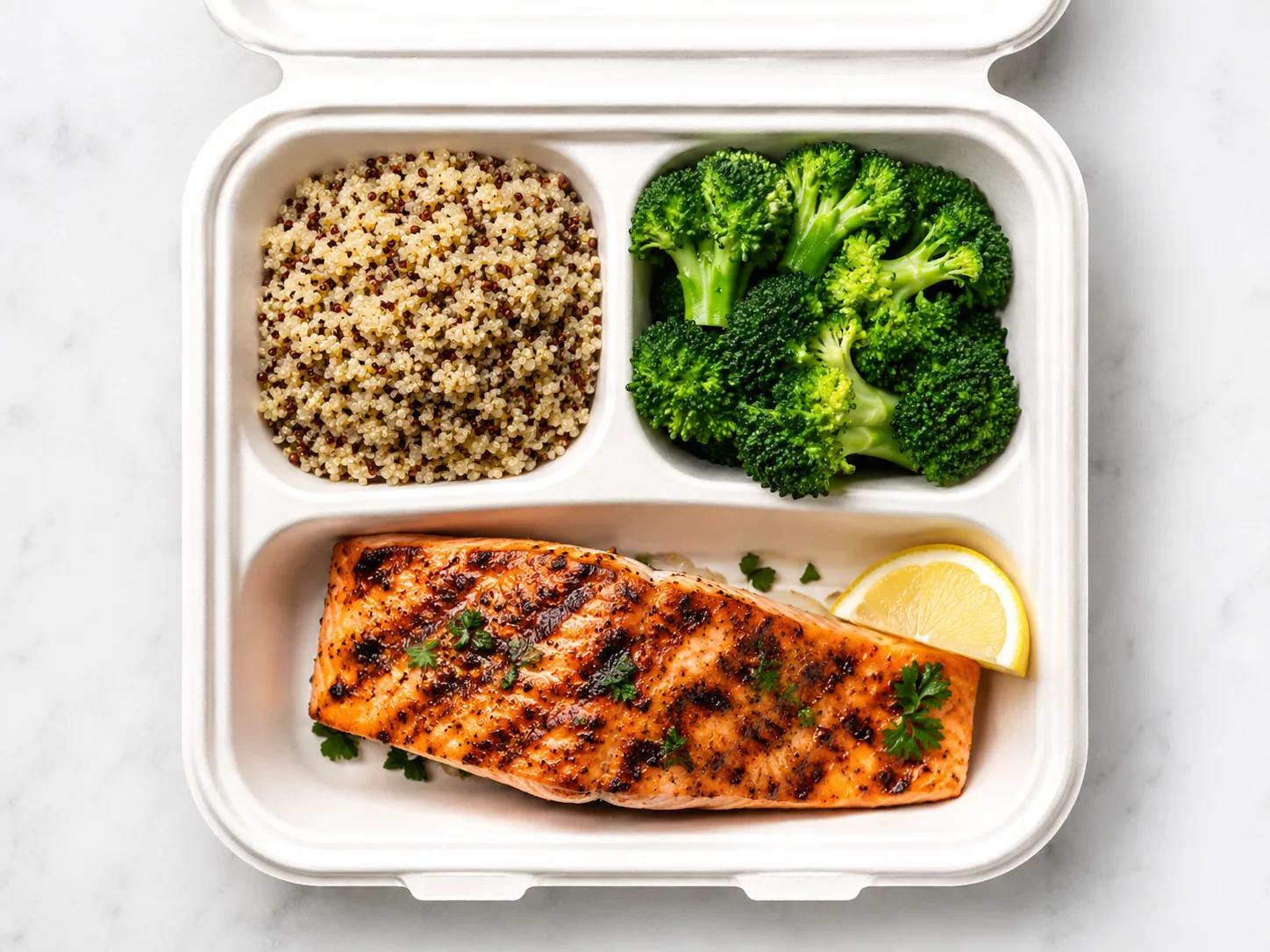 Multi-Compartment Bagasse Clamshell Containers