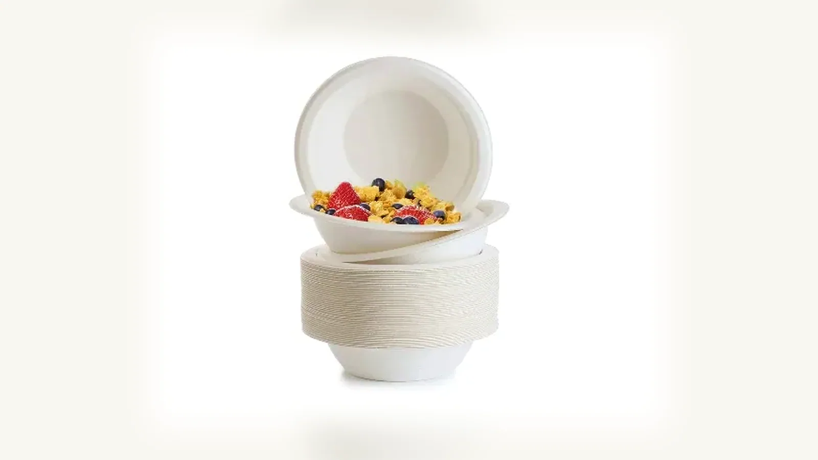 TOGO bagasse bowls with lids product image for takeout and prepared foods
