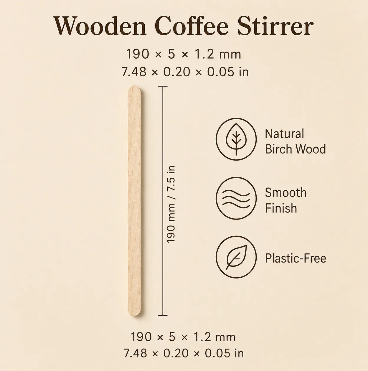 190 mm Extra Long Stirrer