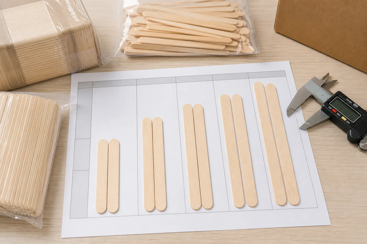 Wooden ice cream stick size and sample review